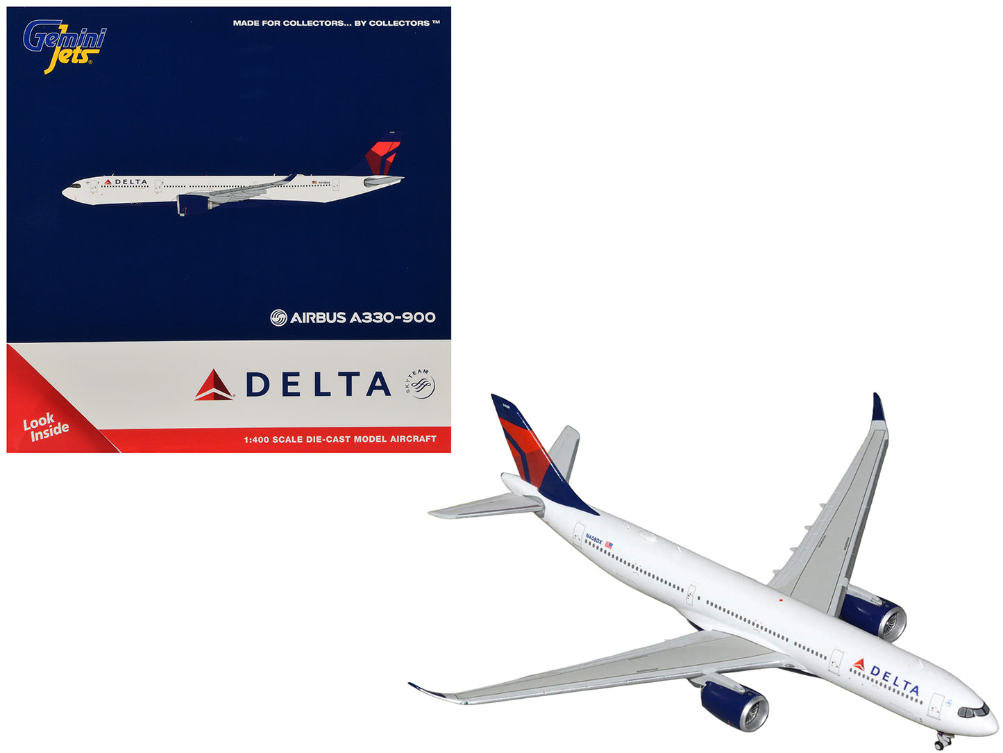 Airbus A330-900 Commercial Aircraft "Delta Air Lines" (N408DX) White with Red and Blue Tail 1/400 Diecast Model by GeminiJets <h2>Airbus GeminiJets</h2> <p>High-quality car perfect for collectors enth
