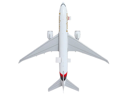 Boeing 777F Commercial Aircraft "Emirates SkyCargo" (A6-EFV) White with Striped Tail "Interactive Series" 1/400 Diecast Model by GeminiJets <h2>Boeing GeminiJets</h2> <p>High-quality car perfect for c