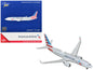Boeing 737-800 Commercial Aircraft "American Airlines 100th Anniversary 2026" (N840NN) Gray with Tail Stripes 1/400 Diecast Model Airplane by GeminiJets