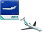 Boeing 727-100 Commercial Aircraft "British West Indian Airways" (9Y-TCO) White with Light Green Stripes 1/400 Diecast Model Airplane by GeminiJets
