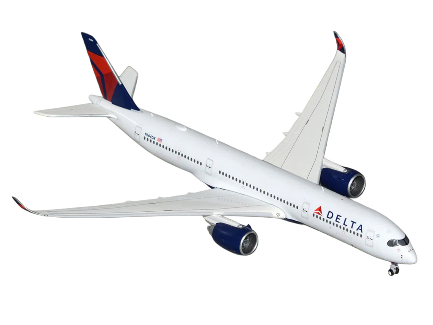 Airbus A350-900 Commercial Aircraft "Delta Air Lines" (N504DN) White with Blue and Red Tail 1/400 Diecast Model Airplane by GeminiJets <h2>Airbus GeminiJets</h2> <p>High-quality car perfect for collec