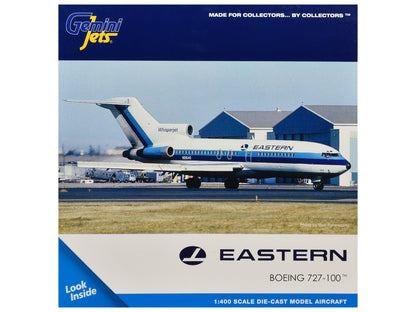 Boeing 727-100 Commercial Aircraft "Eastern Air Lines" (N8164G) White with Blue Stripes 1/400 Diecast Model Airplane by GeminiJets <h2>Boeing GeminiJets</h2> <p>High-quality car perfect for collectors