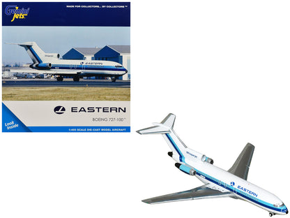 Boeing 727-100 Commercial Aircraft "Eastern Air Lines" (N8164G) White with Blue Stripes 1/400 Diecast Model Airplane by GeminiJets <h2>Boeing GeminiJets</h2> <p>High-quality car perfect for collectors