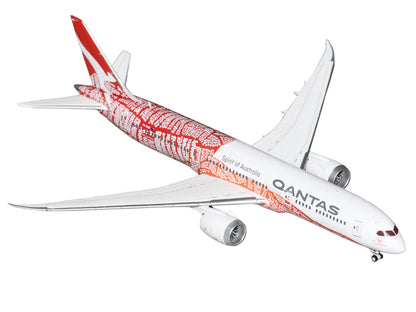 Boeing 787-9 Commercial Aircraft "Qantas - Yam Dreaming" (VH-ZND) White with Red Graphics 1/400 Diecast Model Airplane by GeminiJets <h2>Boeing GeminiJets</h2> <p>High-quality car perfect for collecto
