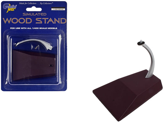 Simulated Wood Display Stand for 1/400 Scale Models - GeminiJets