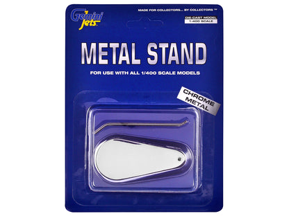 Chrome Metal Display Stand for 1/400 Scale Models by GeminiJets <h2>Chrome GeminiJets</h2> <p>High-quality diecast model car perfect collectors and enthusiasts. Features detailed interior exterior cra