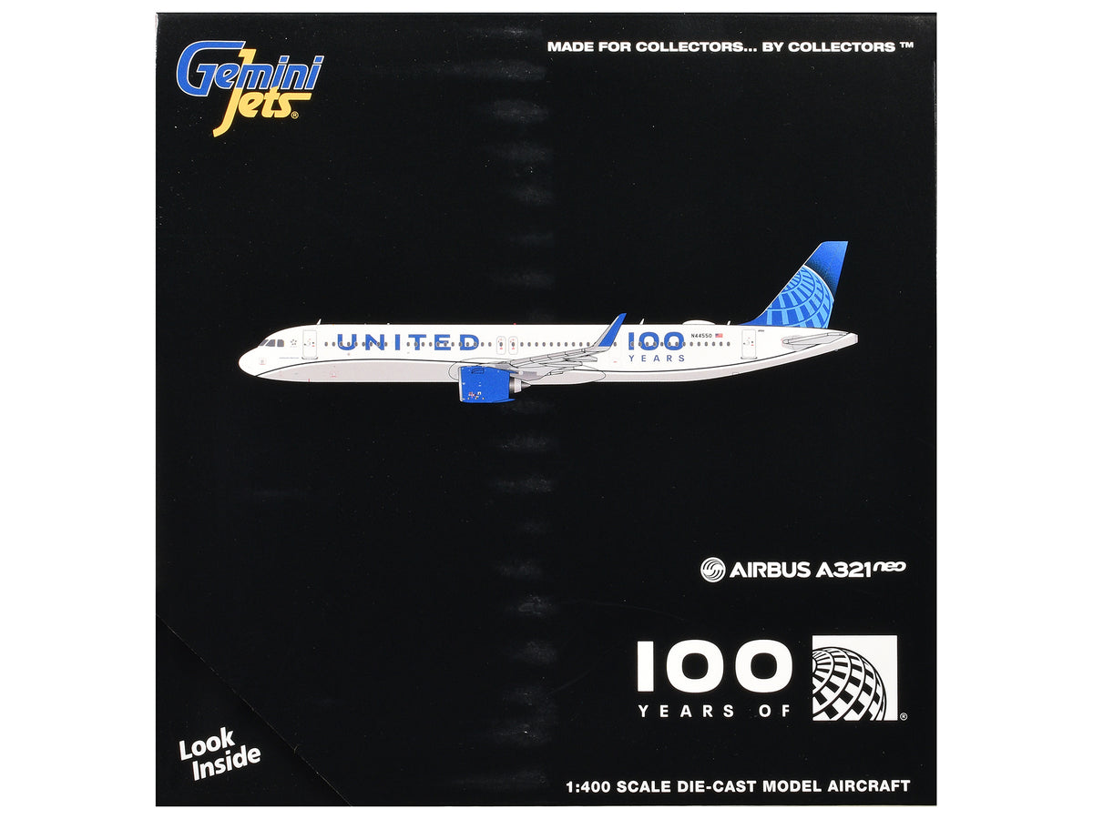 Airbus A321neo Commercial Aircraft (N44550) 1/400 Diecast Aircraft - GeminiJets
