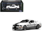 2007 Ford Mustang Shelby GT500 Super Snake Performance White with Matt Black Stripes 1/64 T&y Diecast Model Car by MotorHelix & Greenlight