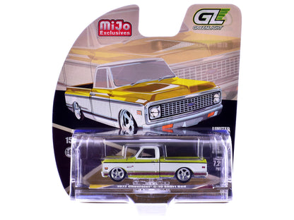 GreenLight 1972 Chevrolet C-10 Short Bed Pickup Truck Mustard Yellow and White "Mijo Exclusives" Series 1/64 Diecast Model Car by <h2>1972 Greenlight</h2> <p>High-quality perfect for collectors enthus