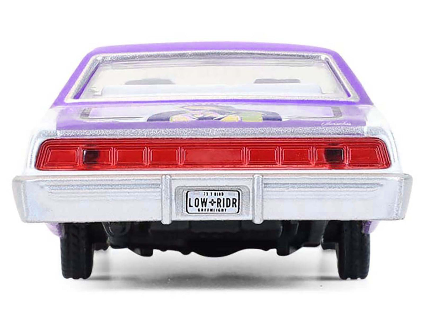 GreenLight 1973 Ford Thunderbird Lowrider "Michael Heralda Special Edition" Purple Metallic with Graphics and White Interior "Hobby Exclusive" Series 1/64 Diecast Model Car by <h2>1973 Greenlight</h2>