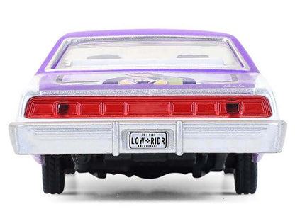 GreenLight 1973 Ford Thunderbird Lowrider "Michael Heralda Special Edition" Purple Metallic with Graphics and White Interior "Hobby Exclusive" Series 1/64 Diecast Model Car by <h2>1973 Greenlight</h2>