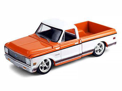 GreenLight 1972 Chevrolet C-10 Short Bed Pickup Truck Orange and White "Mijo Exclusives" Series 1/64 Diecast Model Car by <h2>1972 Greenlight</h2> <p>High-quality perfect for collectors enthusiasts. F