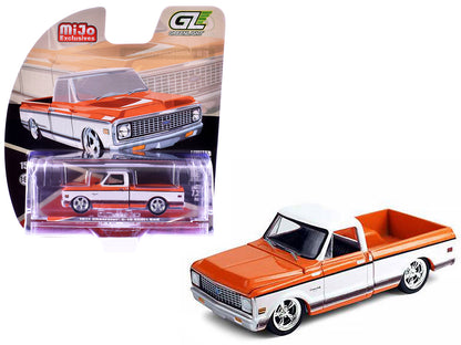GreenLight 1972 Chevrolet C-10 Short Bed Pickup Truck Orange and White "Mijo Exclusives" Series 1/64 Diecast Model Car by <h2>1972 Greenlight</h2> <p>High-quality perfect for collectors enthusiasts. F