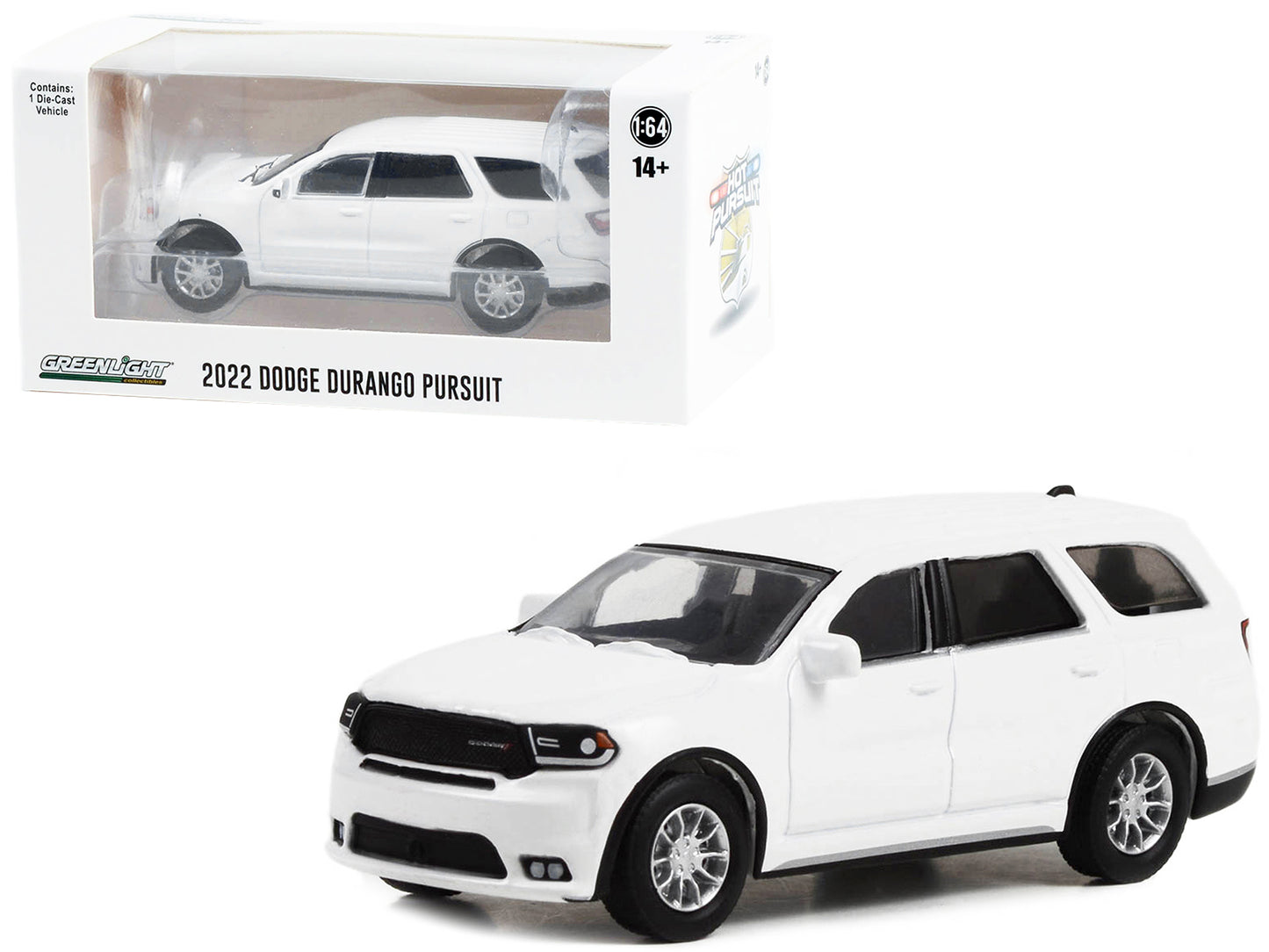 GreenLight 2022 Dodge Durango Pursuit Police Car White "Hot Pursuit" "Hobby Exclusive" Series 1/64 Diecast Model by <h2>2022 Greenlight</h2> <p>High-quality perfect for collectors and enthusiasts. Fea