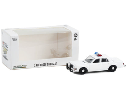GreenLight 1980-1989 Dodge Diplomat Police Unmarked White with Light Bar "Hot Pursuit" "Hobby Exclusive" Series 1/64 Diecast Model Car by <h2>1980-1989 Greenlight</h2> <p>High-quality perfect for coll