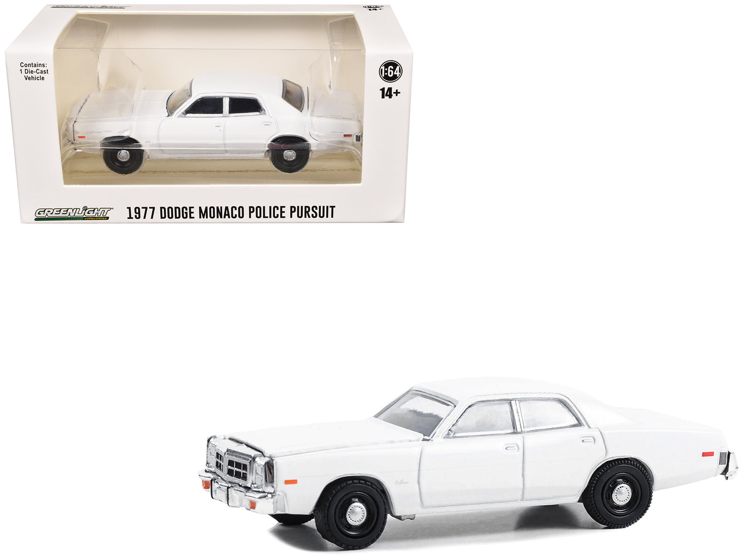GreenLight 1977-78 Dodge Monaco Police Pursuit White "Hot - Hobby Exclusive" Series 1/64 Diecast Model Car by <h2>1977-78 Greenlight</h2> <p>High-quality perfect for collectors and enthusiasts. Featur
