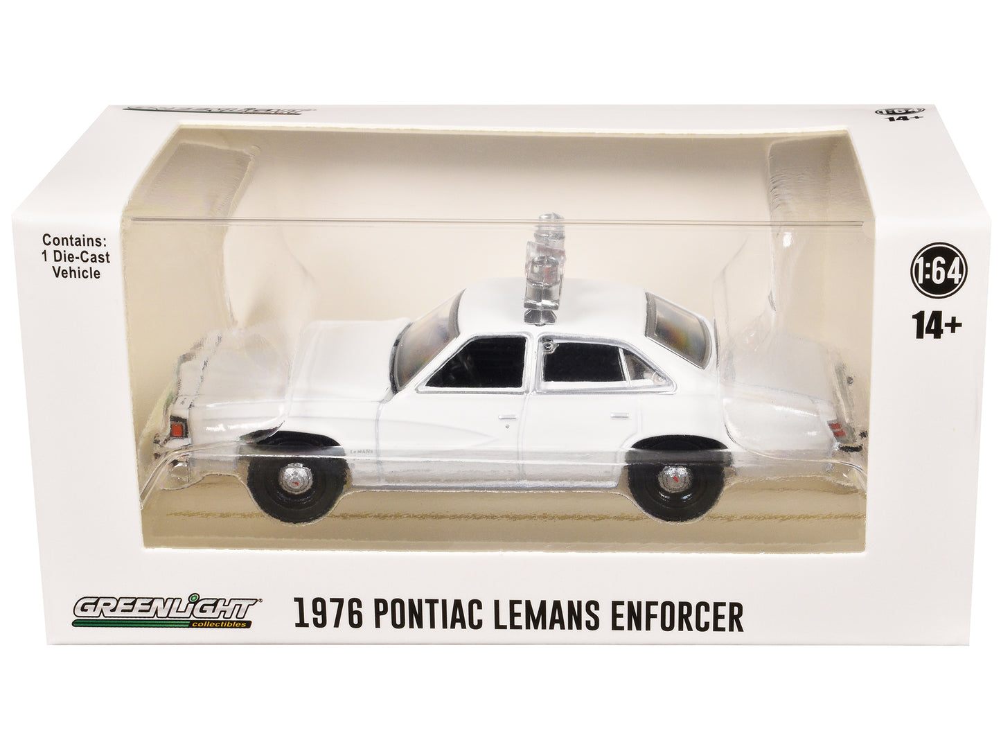 GreenLight 1976-77 Pontiac LeMans Enforcer White with Light Bar "Hot Pursuit - Hobby Exclusive" Series 1/64 Diecast Model Car by <h2>1976-77 Greenlight</h2> <p>High-quality perfect for collectors and
