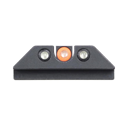 Night Fision Tritium Night Sights for Glock 17/19/34/43/48 - Orange Front Ring/U-Notch Black Rear Ri