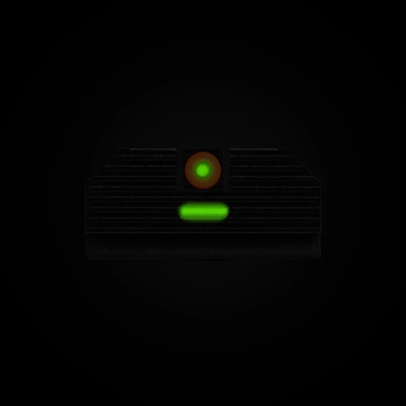 Night Fision Costa Ludus Night Sight Set for Glock 17/19/34 - Orange Tritium Front Ring/Tritium Blac