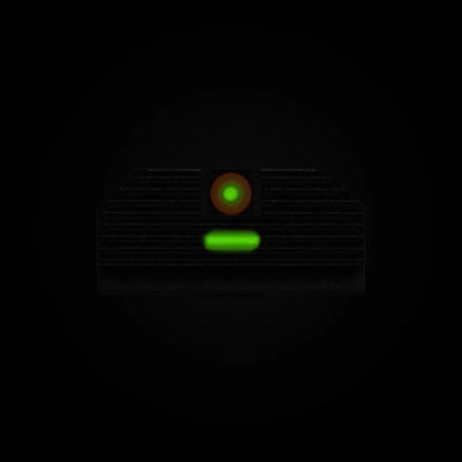 Night Fision Costa Ludus Night Sight Set for Glock 17/19/34 - Orange Tritium Front Ring/Tritium Blac