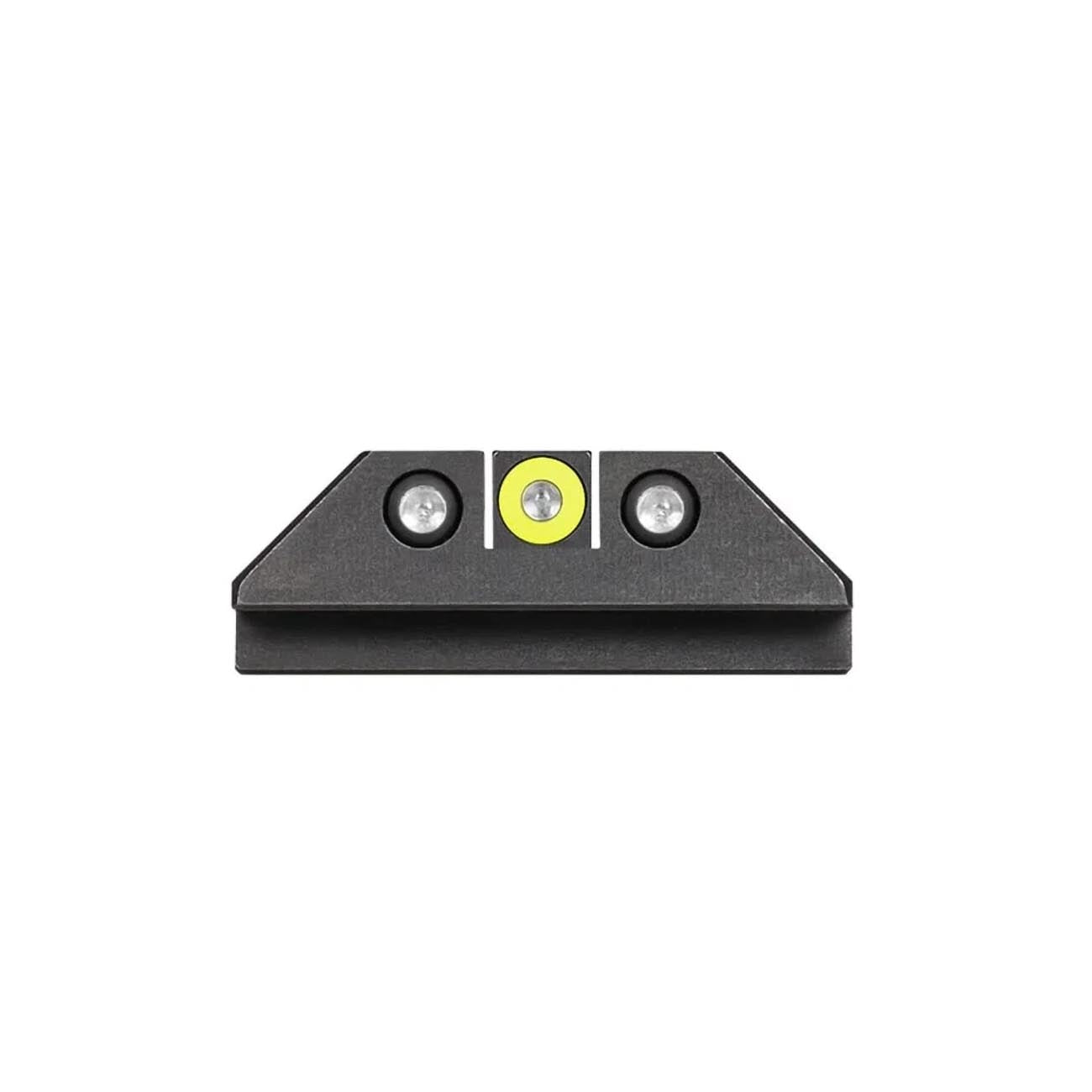 Night Fision Tritium Night Sights for Glock 42/43/43X Yellow Tritium Front Ring/Square Tritium Black