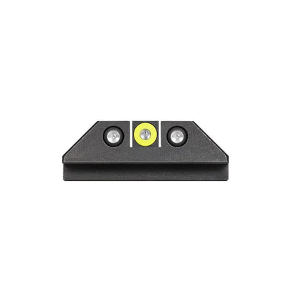 Night Fision Tritium Night Sights for Glock 42/43/43X Yellow Tritium Front Ring/Square Tritium Black