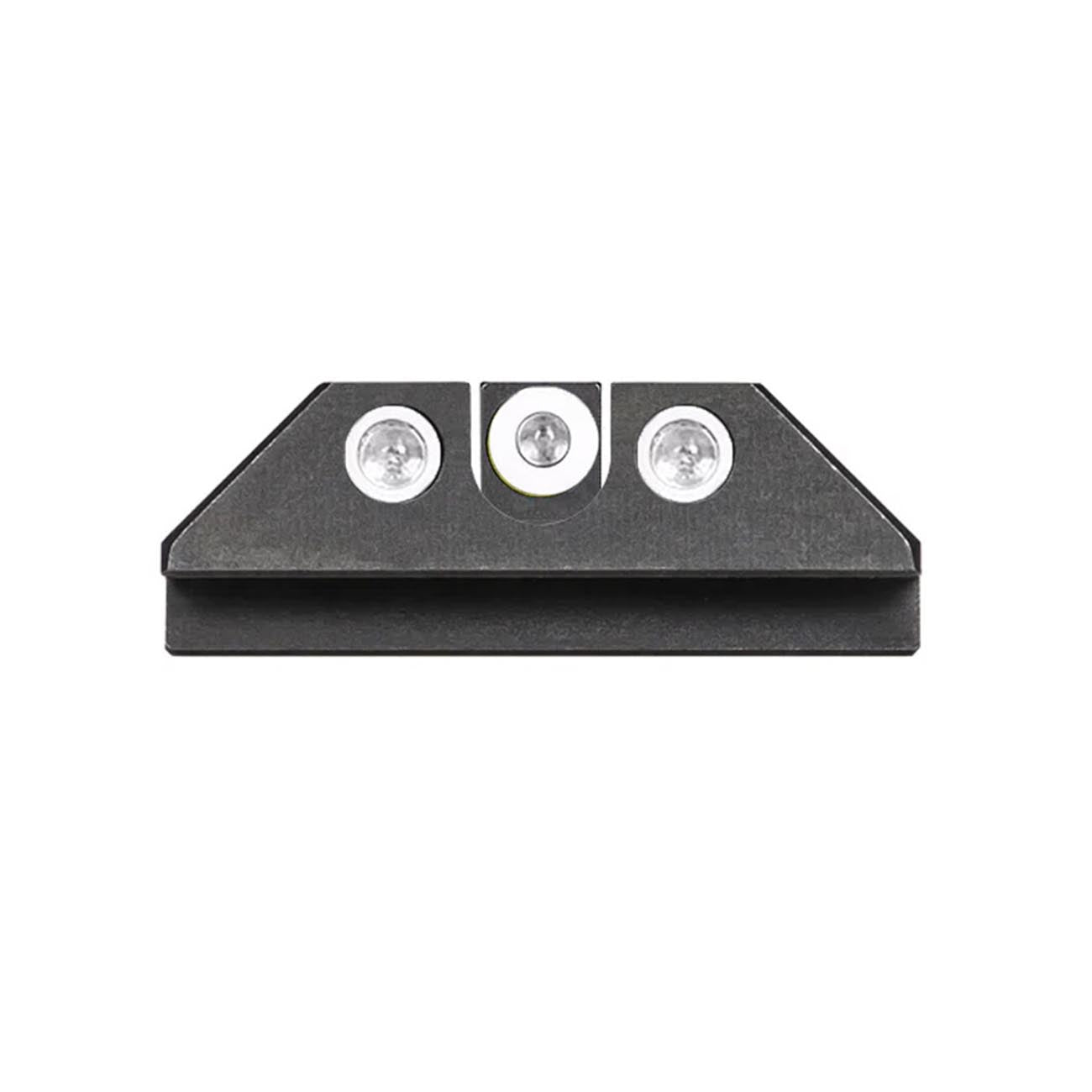 Night Fision Tritium Night Sights for Glock 42/43/43X - White Front Ring/U-Notch White Rear Rings