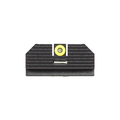 Night Fision Night Sight Set for Glock 42/43/43x/43x MOS  Yellow Front Ring/Rear Green Bar