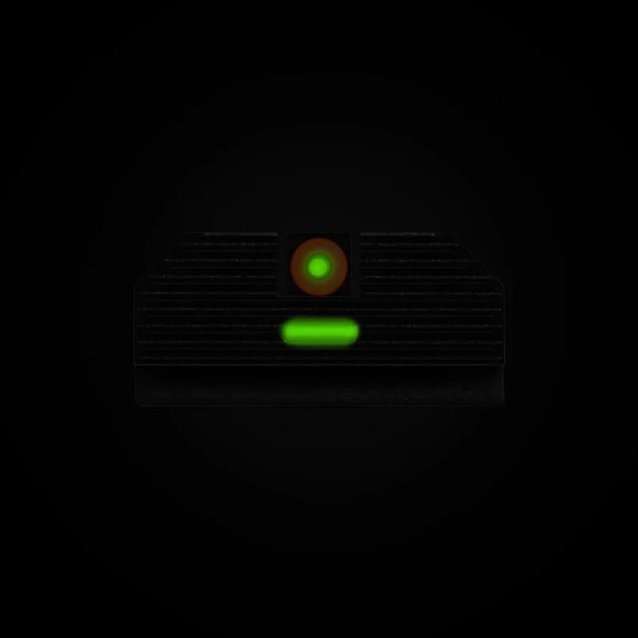 Night Fision Night Sight Set for Glock 42/43/43x/43x MOS  Yellow Front Ring/Rear Green Bar