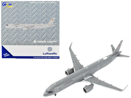Airbus A321neo Transport Aircraft "German Luftwaffe" Gray "Gemini Macs" Series 1/400 Diecast Model Airplane by GeminiJets <h2>Airbus GeminiJets</h2> <p>High-quality car perfect for collectors and enth