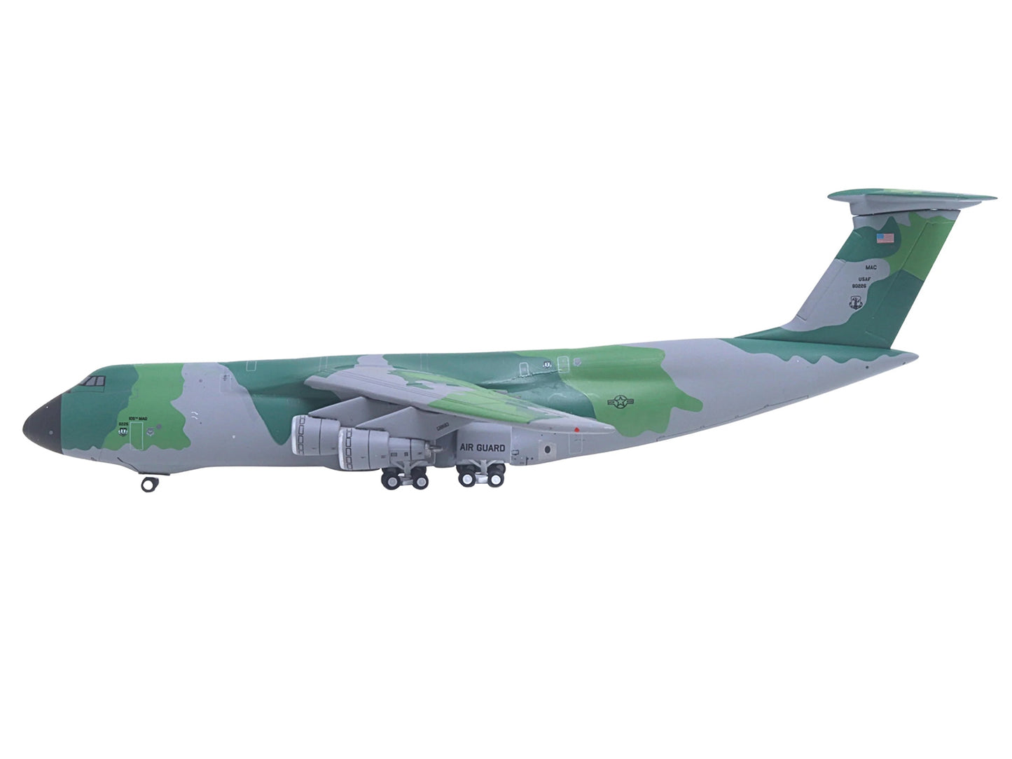 Lockheed C-5M Super Galaxy Transport Aircraft "New York Air National Guard 105th Airlift Wing Stewart Base" United States Force (68-0226) Green Camouflage "Gemini Macs" Series 1/400 Diecast Model Airp