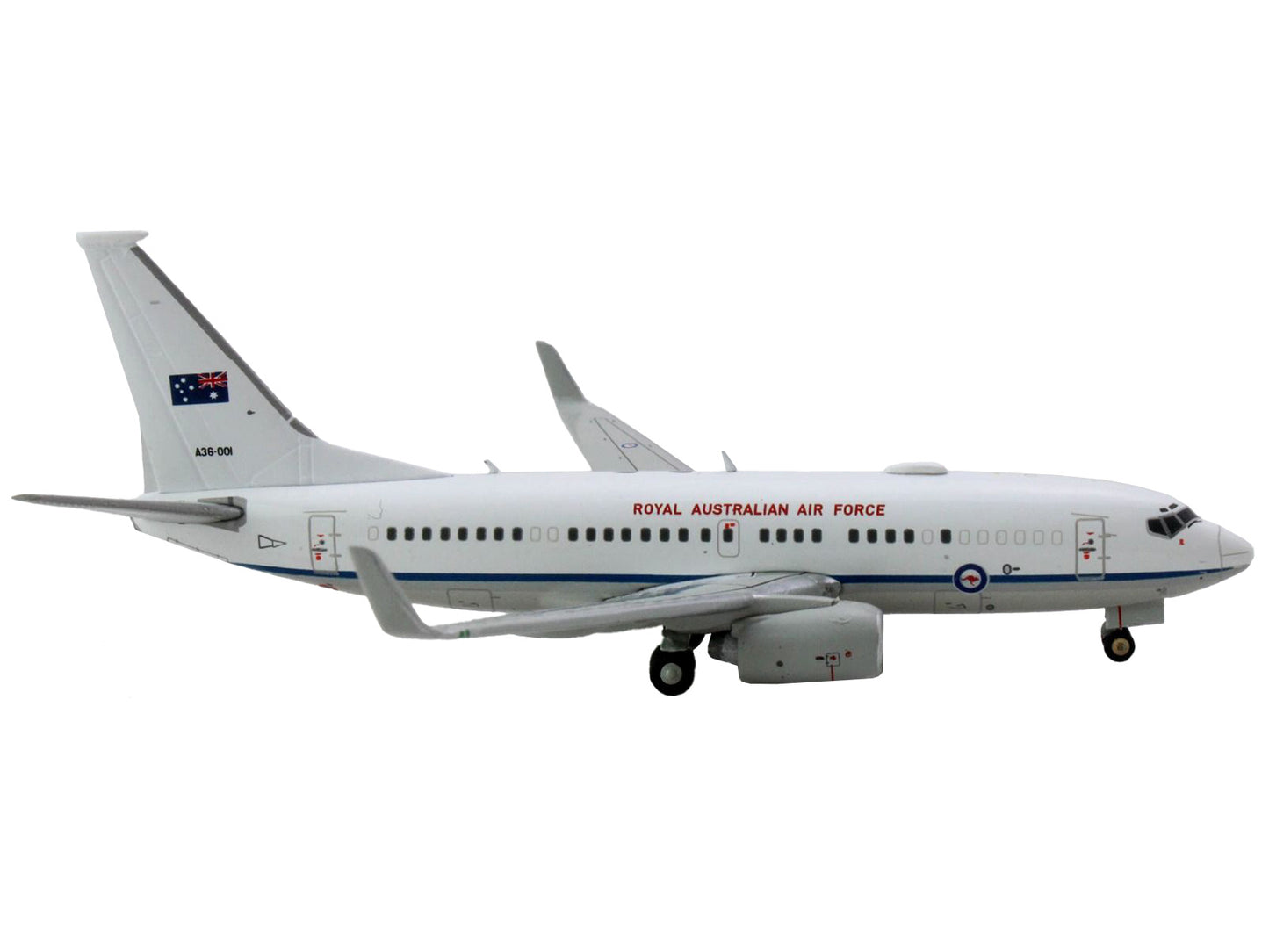 Boeing 737-700 Aircraft "Royal Australian Air Force" (A36-001) White with Blue Stripes "Gemini Macs" Series 1/400 Diecast Model Airplane by GeminiJets <h2>Boeing GeminiJets</h2> <p>High-quality car pe
