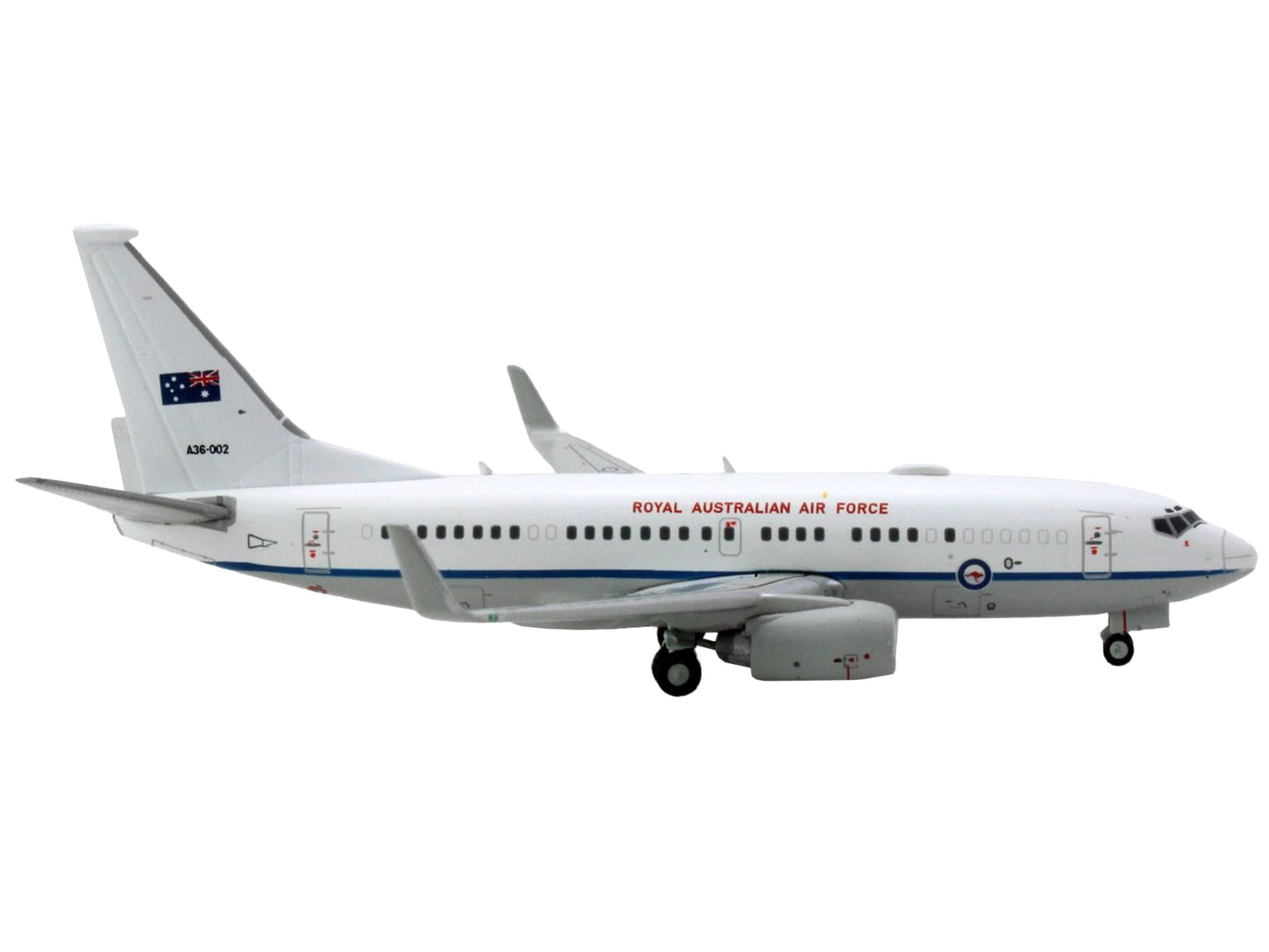 Boeing 737-700 Aircraft "Royal Australian Air Force" (A36-002) White with Blue Stripes "Gemini Macs" Series 1/400 Diecast Model Airplane by GeminiJets <h2>Boeing GeminiJets</h2> <p>High-quality car pe