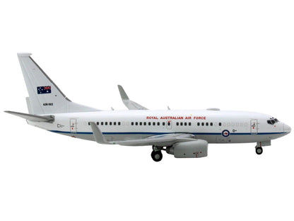 Boeing 737-700 Aircraft "Royal Australian Air Force" (A36-002) White with Blue Stripes "Gemini Macs" Series 1/400 Diecast Model Airplane by GeminiJets <h2>Boeing GeminiJets</h2> <p>High-quality car pe