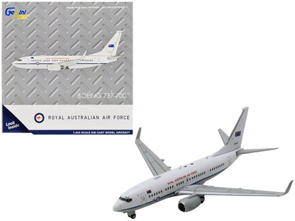 Boeing 737-700 Aircraft "Royal Australian Air Force" (A36-002) White with Blue Stripes "Gemini Macs" Series 1/400 Diecast Model Airplane by GeminiJets <h2>Boeing GeminiJets</h2> <p>High-quality car pe