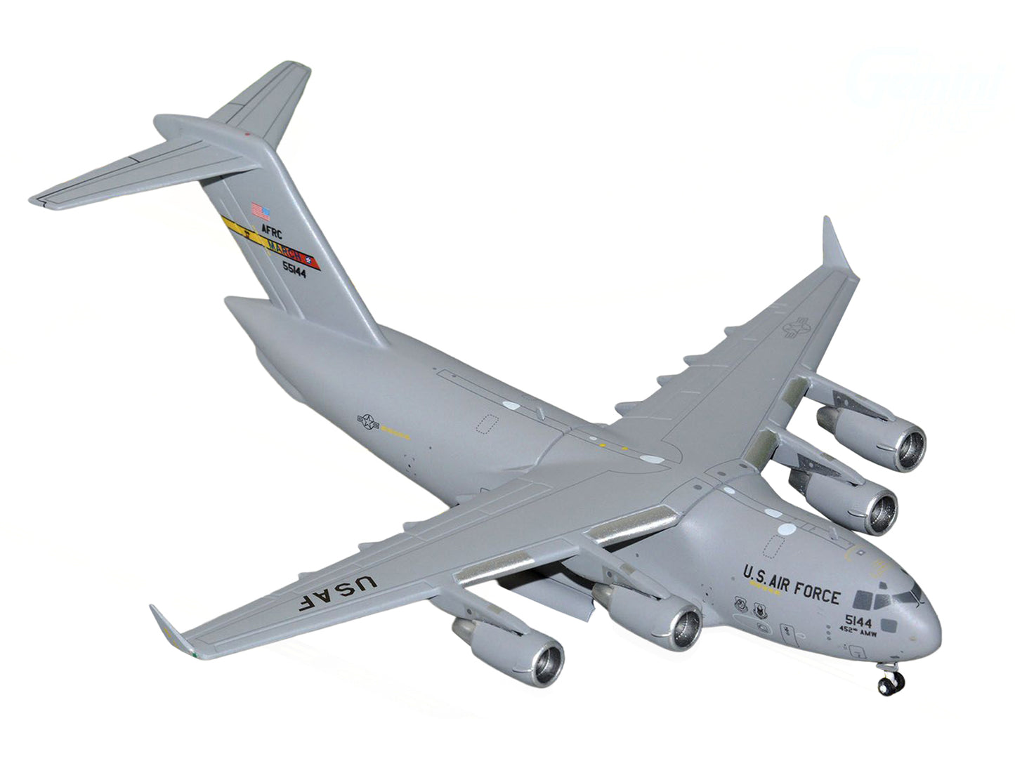 McDonnell Douglas C-17 Globemaster III Transport Aircraft "452nd AMW March ARB" United States Air Force "Gemini Macs" Series 1/400 Diecast Model Airplane by GeminiJets <h2>McDonnell GeminiJets</h2> <p