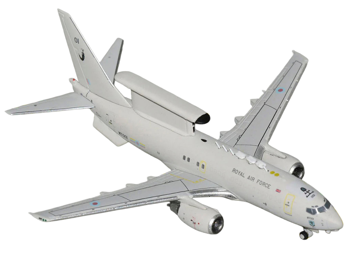 Boeing E-7A Wedgetail Aircraft "Royal Air Force" (WT001) Gray "Gemini Macs" Series 1/400 Diecast Model by GeminiJets <h2>Boeing GeminiJets</h2> <p>High-quality car perfect for collectors and enthusias