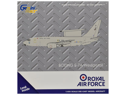 Boeing E-7A Wedgetail Aircraft "Royal Air Force" (WT001) Gray "Gemini Macs" Series 1/400 Diecast Model by GeminiJets <h2>Boeing GeminiJets</h2> <p>High-quality car perfect for collectors and enthusias