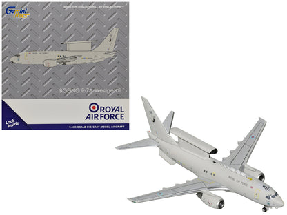 Boeing E-7A Wedgetail Aircraft "Royal Air Force" (WT001) Gray "Gemini Macs" Series 1/400 Diecast Model by GeminiJets <h2>Boeing GeminiJets</h2> <p>High-quality car perfect for collectors and enthusias