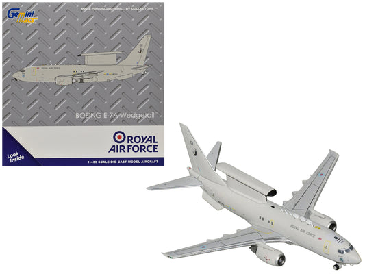 Boeing E-7A Wedgetail Aircraft "Royal Air Force" (WT001) Gray "Gemini Macs" Series 1/400 Diecast Model by GeminiJets <h2>Boeing GeminiJets</h2> <p>High-quality car perfect for collectors and enthusias