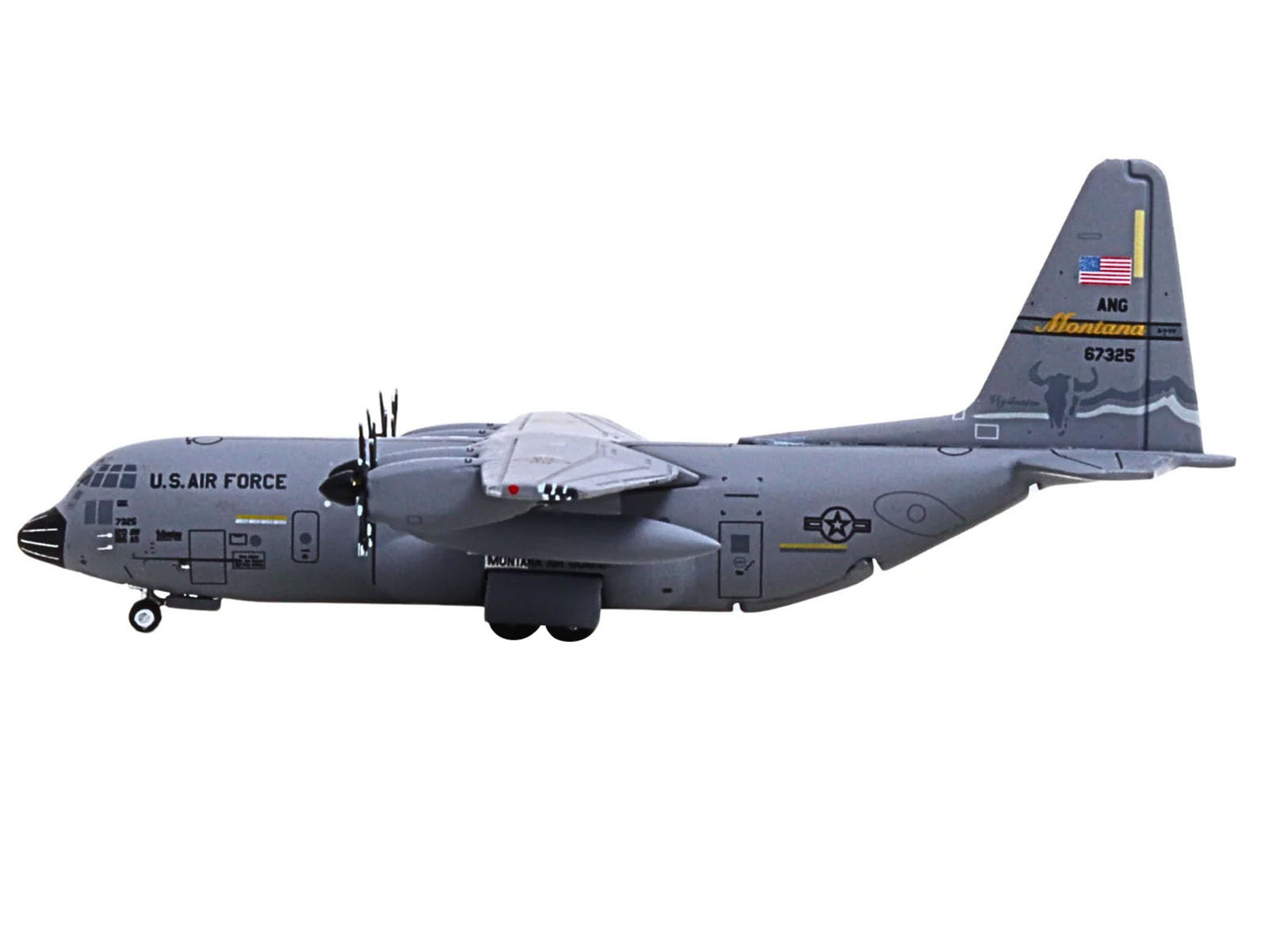 Lockheed C-130H3 Hercules Transport Aircraft "96-7325 120th Airlift Wing Montana Air National Guard" United States Force "Gemini Macs" Series 1/400 Diecast Model Airplane by GeminiJets <h2>Lockheed Ge