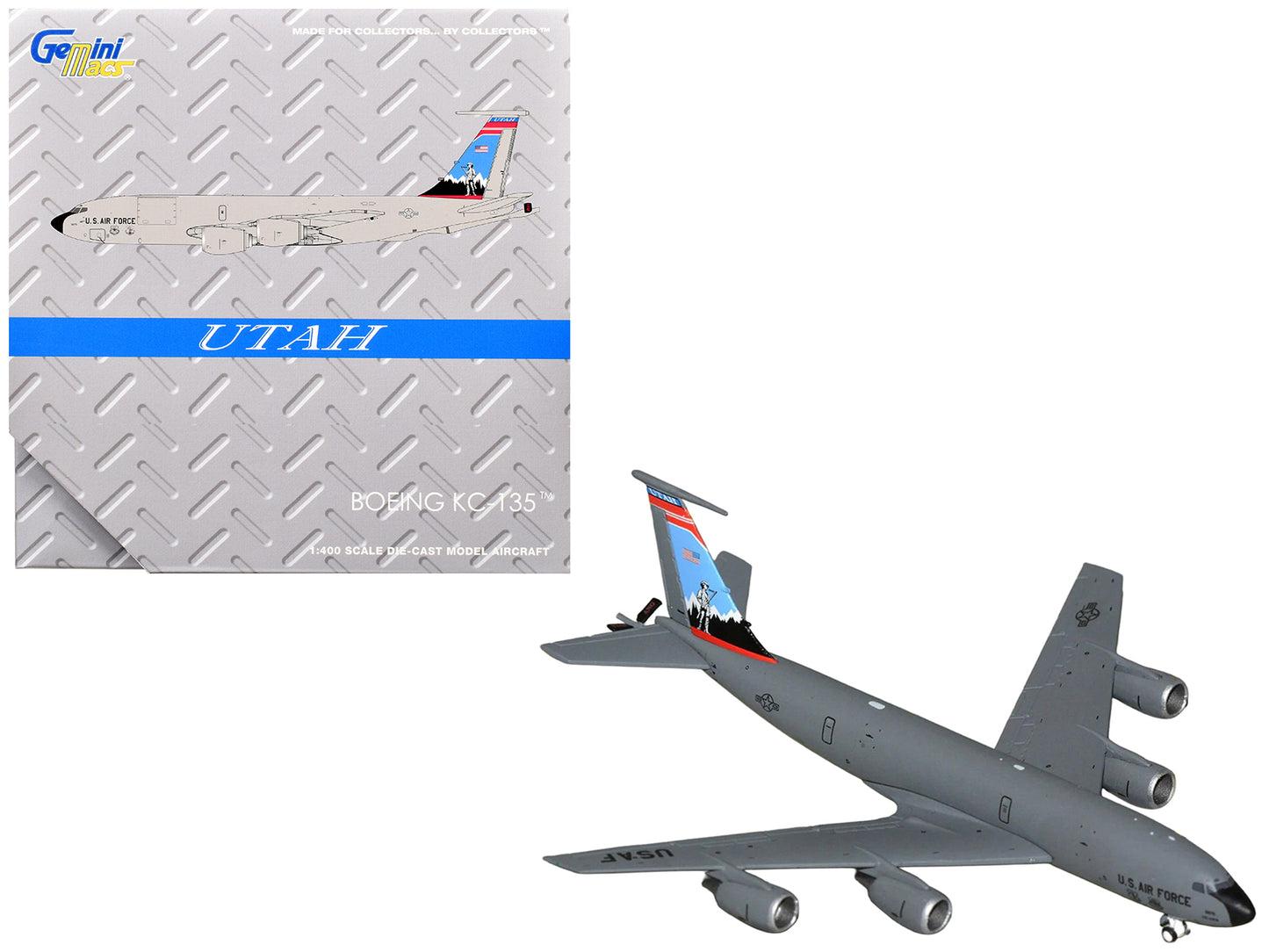 Boeing KC-135R Stratotanker Aircraft "Utah Air National Guard" United States Air Force (61-0275) Gray "Gemini Macs" Series 1/400 Diecast Model Airplane by GeminiJets