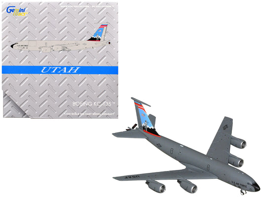 Boeing KC-135R Stratotanker Aircraft "Utah Air National Guard" United States Air Force (61-0275) Gray "Gemini Macs" Series 1/400 T&y Diecast Model Airplane by GeminiJets