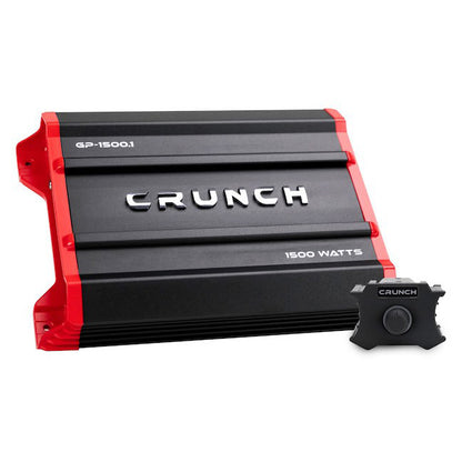 Crunch Ground Pounder 1 x 750 @ 4 Ohms 1 x 1500 @ 2 Ohms N/A @ 1 Ohms Class A/B