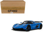 2025 Koenigsegg Jesko Blue Metallic with Black Stripes 1/18 Model Car by GT Spirit