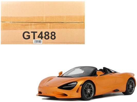2024 McLaren 750S Spider Orange Metallic 1/18 Model Car by GT Spirit T&y