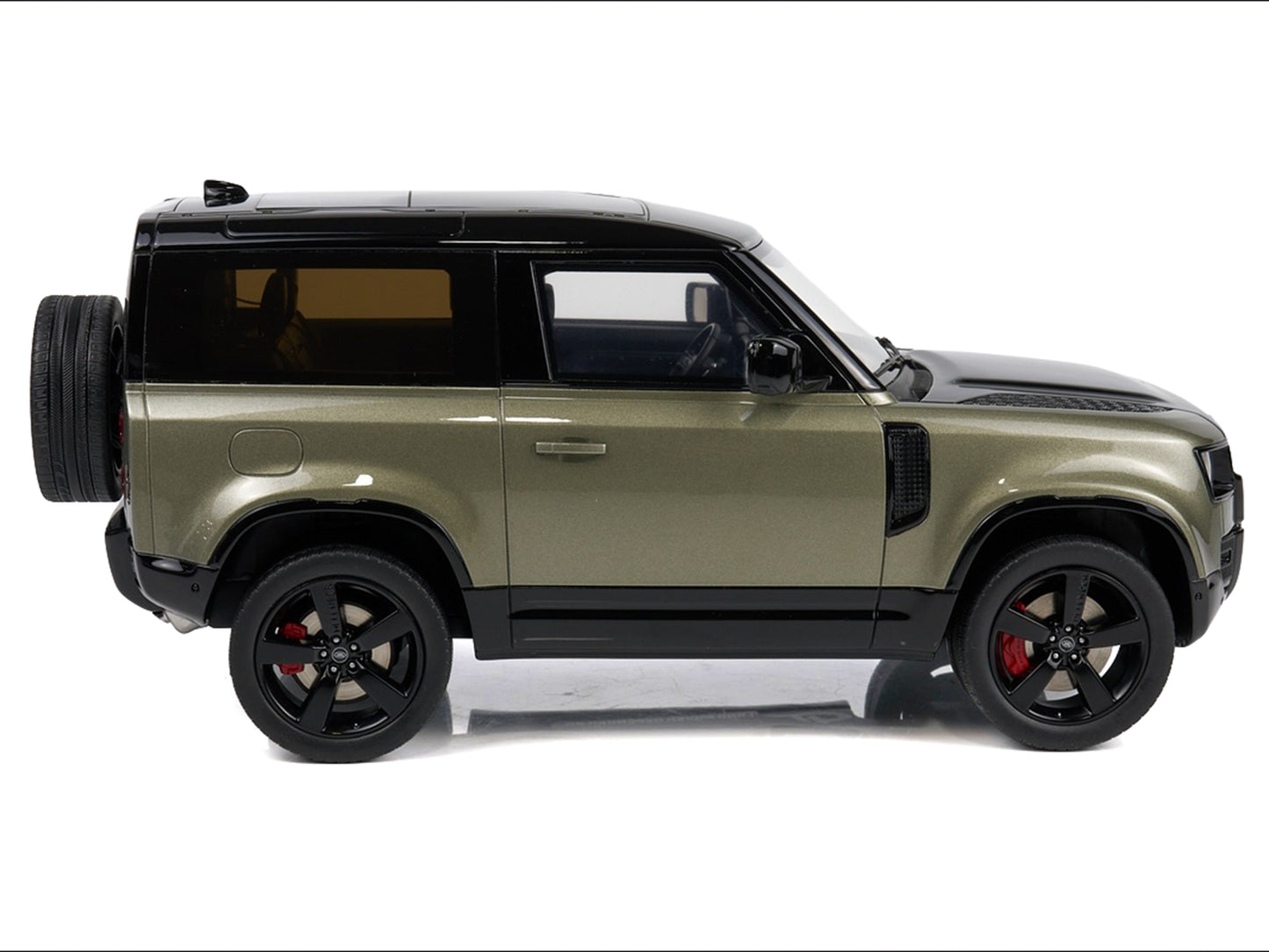 2021 Land Rover Defender 90 P400 X-Dynamic HSE Pangea Green Metallic 1/18 Model Car by GT Spirit