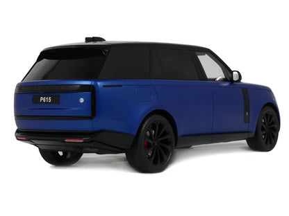 2024 Range Rover P615 SV Blue Metallic with Black Top 1/18 Model Car by GT Spirit
