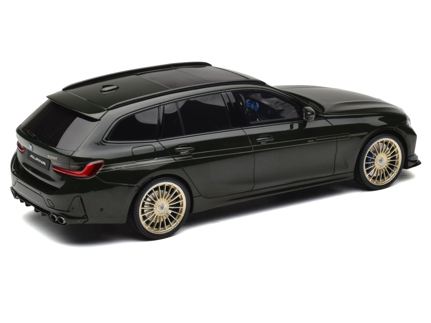 2025 BMW Alpina B3 GT Touring Green Metallic 1/18 Model Car by GT Spirit