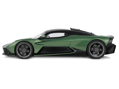 2025 Aston Martin Valhalla Green Metallic with Black Top 1/18 Model Car by GT Spirit